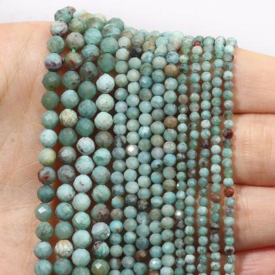 Fynchenite Natural Stone Gems Beads Faceted 2mm 3mm 4mm Round Loose Spacer Beads for Jewelry Making Diy Bracelet Accessories