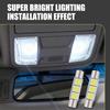 10 PCS Car T6 Vanity Mirror Sun Visor LED Light, 5050-3SMD 12V Flat Head Dual Tip 180 Degree Lighting Reading Lamp, Plug and Play Interior Lighting