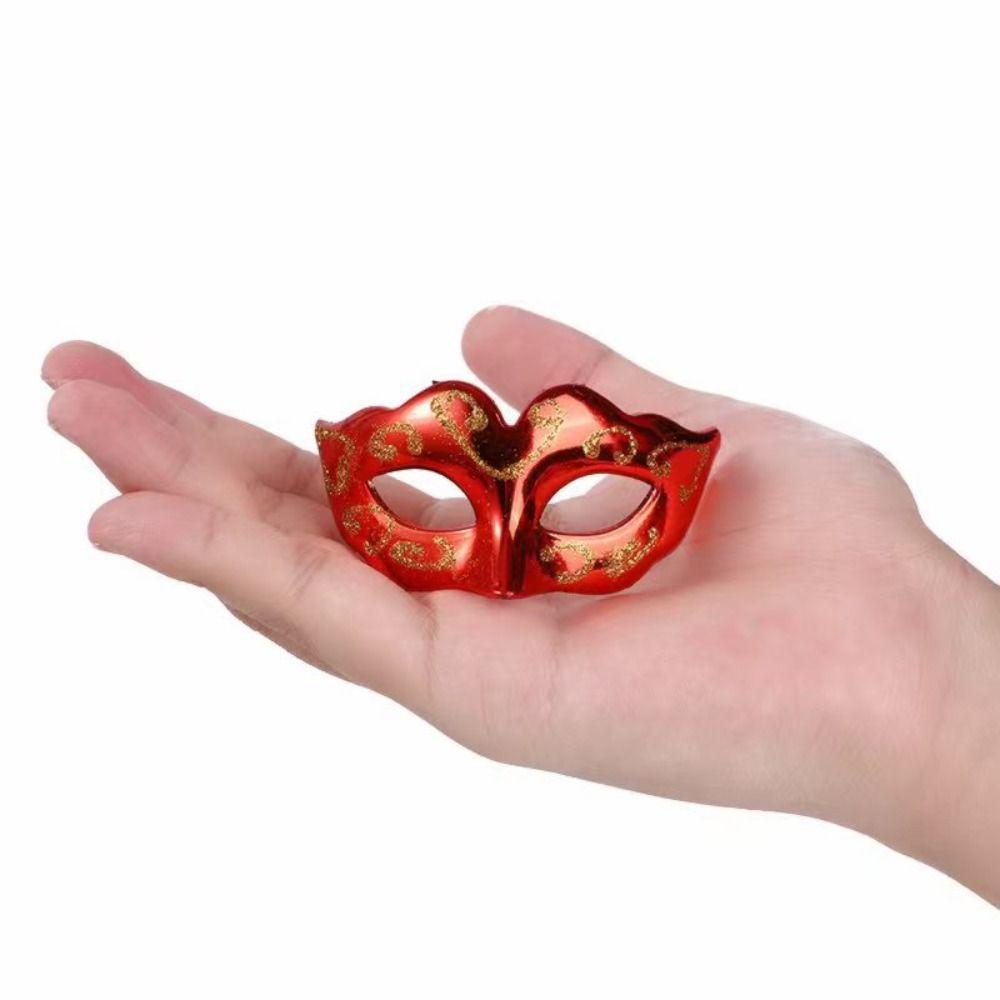 10 ks Plastové Panenkové Hračky Maska Roztomilá Masopustní Benátská Maska Nové Mini Maškarní Masky