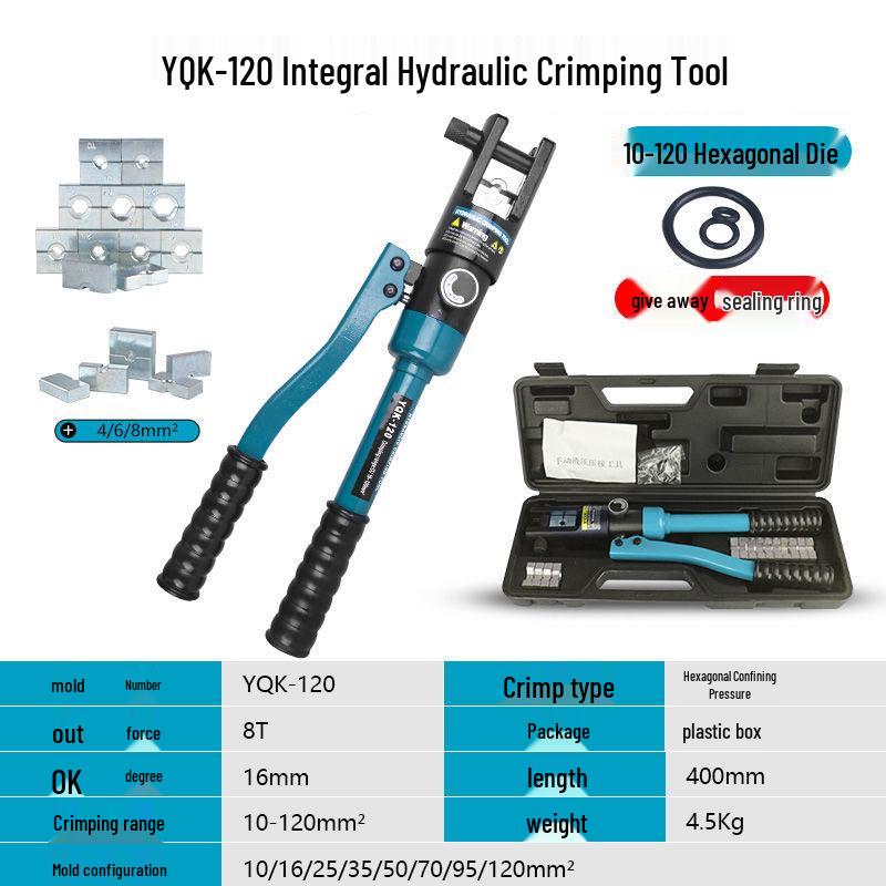 Manual Hydraulic Wire Crimper for Copper/Aluminum Terminals (YQK Series)