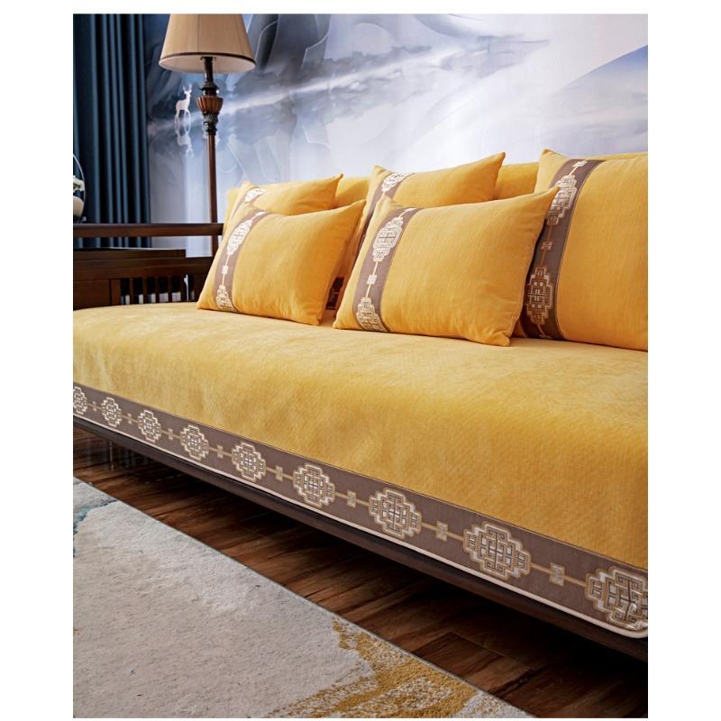 

Подушка для дивана из массива дерева, подушка для сиденья, ткань, полотенце для спины, Fushoujia, универсальный чехол для дивана из красного дерева Four Seasons 60*60