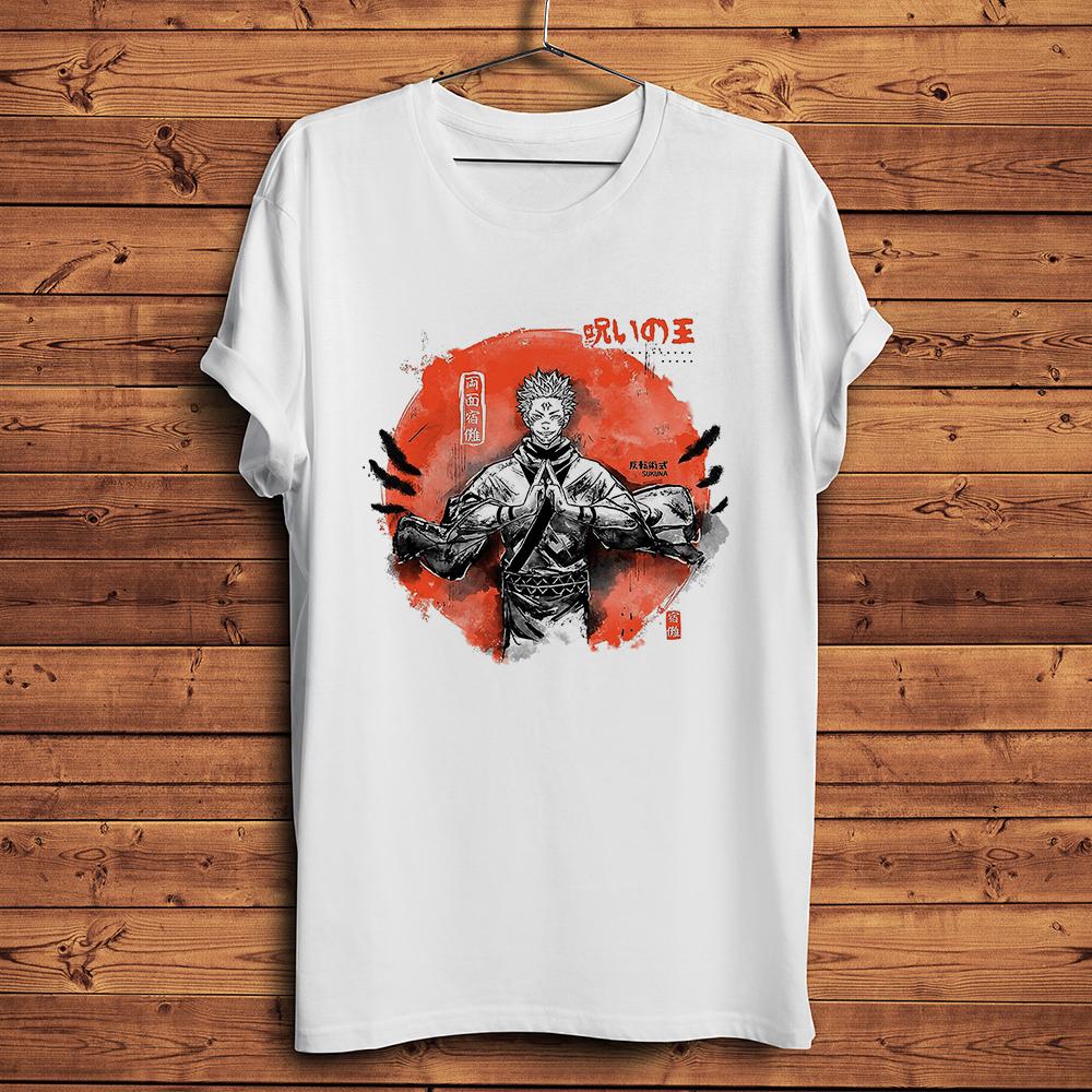 

ink JJK Unisexga Gojo Satoru RyoUnisex Sukuna Funny Anime TshirtUnisex White Casual short sleeve T ShirtStreetwear Unisex tee 4XL