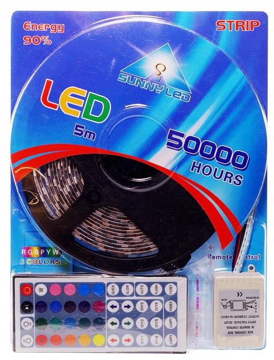 Rgb Led Strip 300 Led Smd 5M Remote Control Power Supply For Living Room Decorative