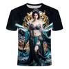 Summer Round Neck 3D Beauty Print Top Fashionable Casual Short Sleeved Men's T-shirts