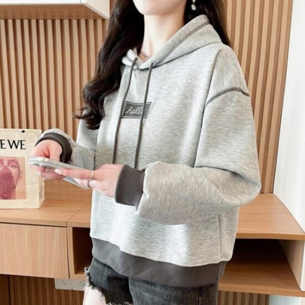 Navava Casual Color Block Hoodie Long Sleeve Sweatshirt Nt3231
