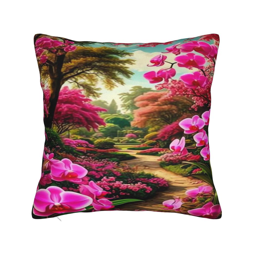 Rainbow Waterfall Art Pillow Cover  Square Cushion Cover Cute Funny Pillow Case For Living Room Chair