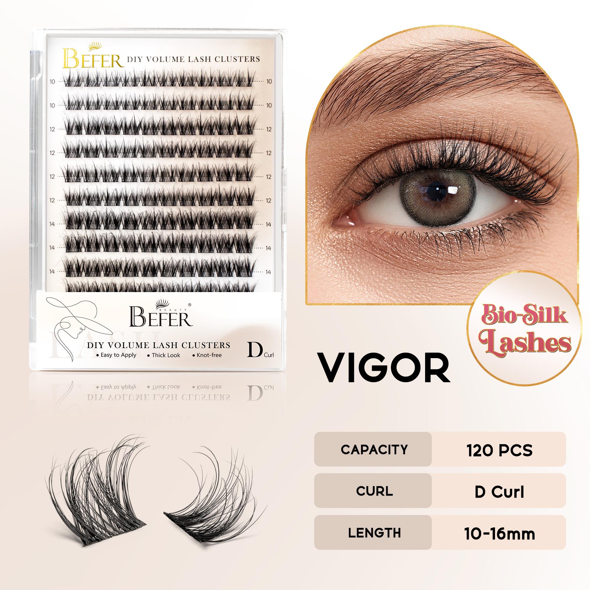 Befer 144pcs Lash Clusters 3D Natural Fluffy Cluster Lashes DIY Lash Extension 10-16mm Hight Quality Soft Super Thin Band Makeup D