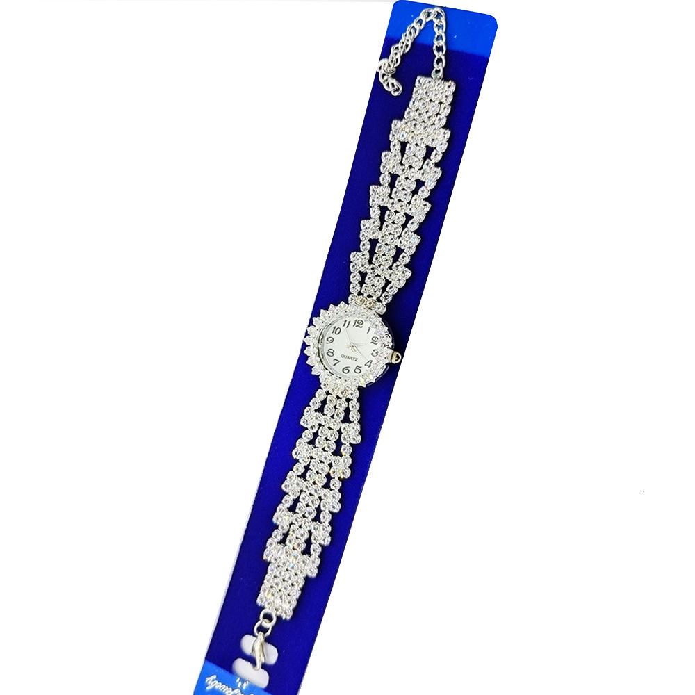 Reloj de Cuarzo para Mujer con Correa Fina Tachonada de Diamantes Estilo Retro Elegante de Negocios
