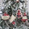 4pcs/set Portable Country Christmas Socks Pastoral Christmas Tree Hangers  New Year
