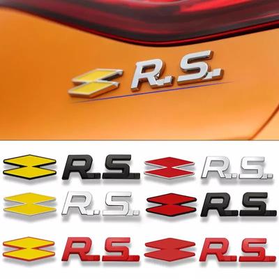 3D Car Metal  RS Line Logo Decals Emblem Badge Sticker For Logan Clio Megane 2 3 4 Kangoo Koleos Captur Twingo Duster