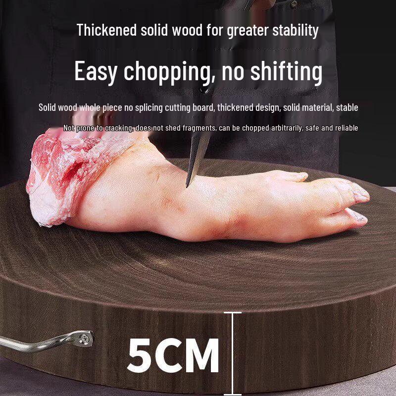 Ironwood Round Cutting Board with Stainless Steel Band
