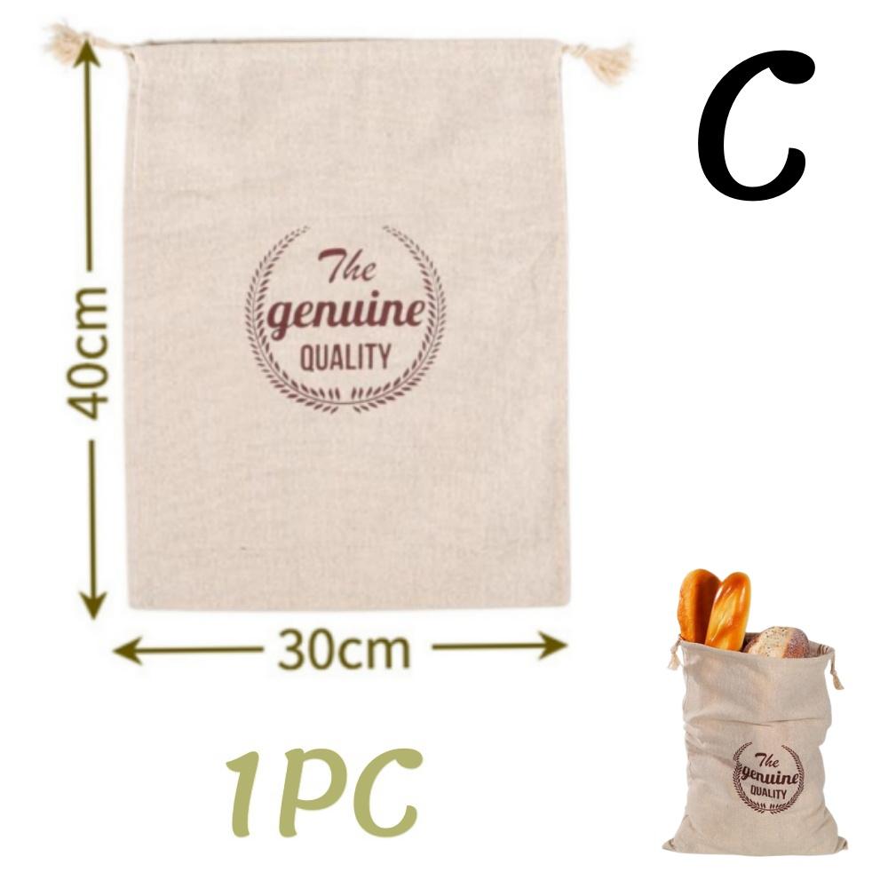 1/6pcs Reusable Linen Bread Bag Baking Storage Container for Toast Unbleached Preservation Bag with Drawstring Kitchen Organizer