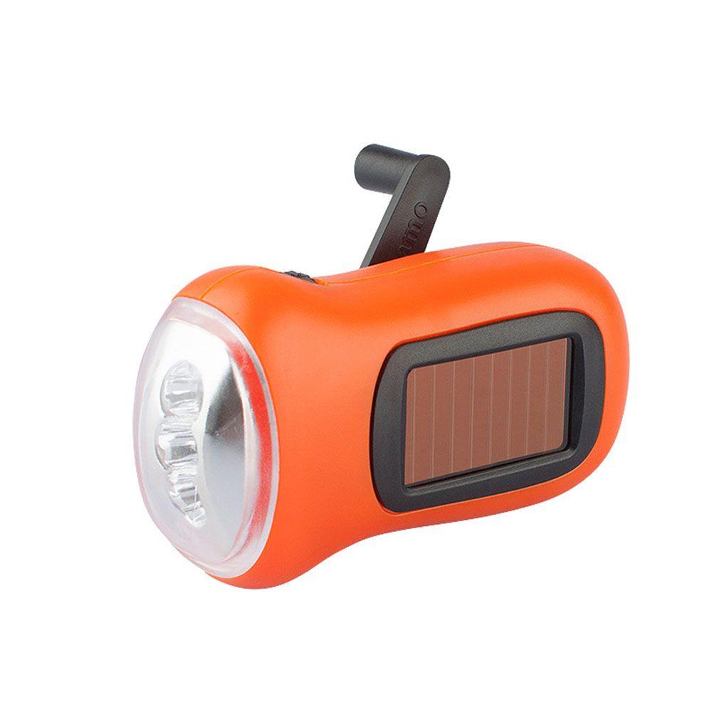 Mobile Super Bright Solar Power LED Torch Hand Crank Flashlight Work Lamp Camping Light