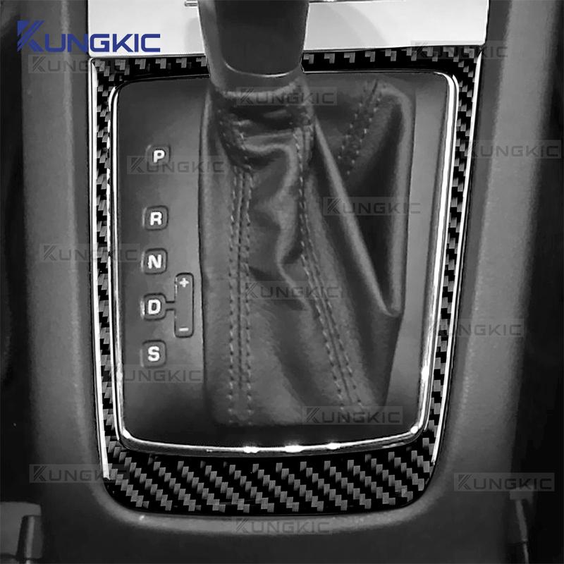 Car Gear Shift Outer Frame For Skoda Octavia 1z3 1z5 A5 2005 2006 2007 2008 2009 2010 2011 2012 2013 Real Soft Carbon Fiber