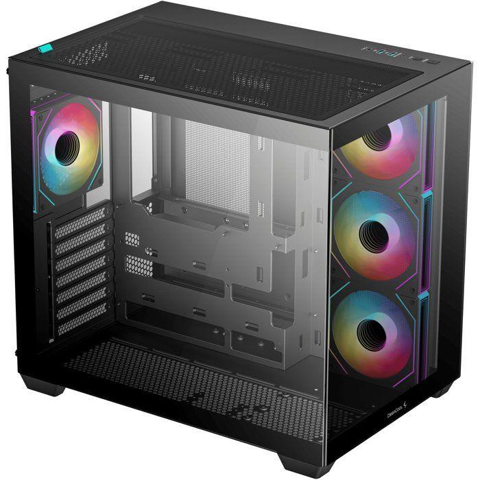 Boitier PC - DEEPCOOL - R-CG530-BKADA4-G-1 - Mini tour - Format Mini-ITX / Micro-ATX / ATX & Micro-ATX - 4 ventilateurs ARGB - Noir