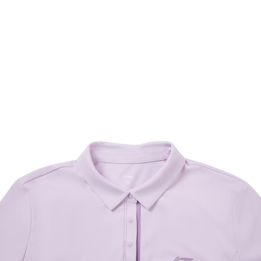 Li-Ning Fitness Series Moisture Wicking Quick Dry UV Resistant Loose Polo Shirt Women tops APLW144-5