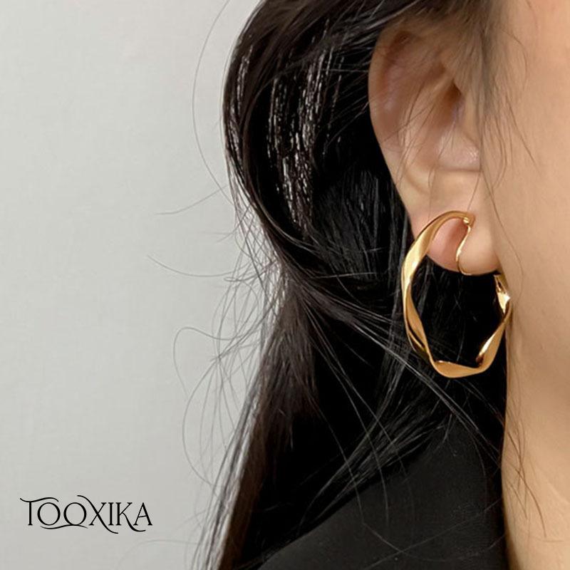 

Серьги Tooxika в стиле ретро с геометрическим металлическим узором в виде благовоний, серьги нестандартной формы, преувеличенные серьги в холодном стиле