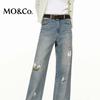 MO&Co. Women's Wide-Leg Low-Rise Jeans