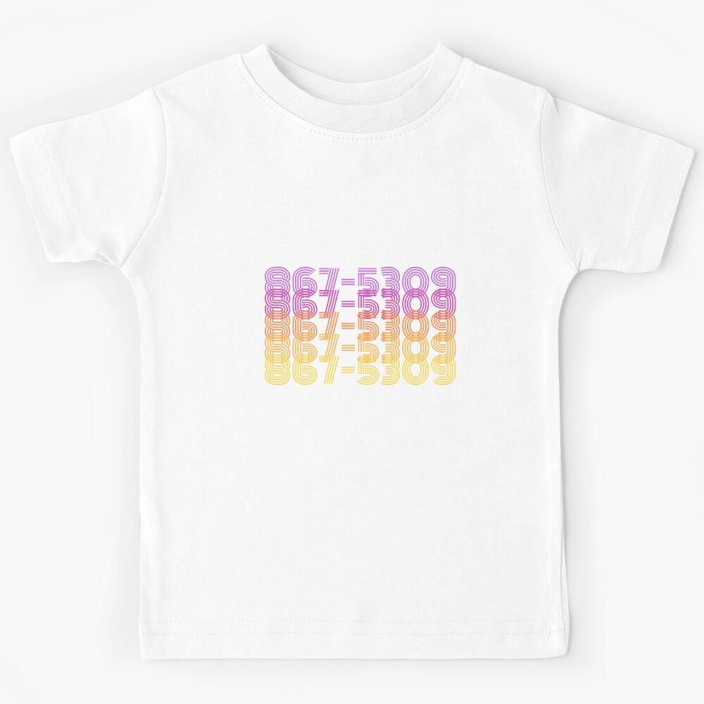 80s Music Fan - 867-5309 - 1980s Famous Phone Number - Song Lyrics Kids T-Shirt 120