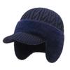 Fleece Lined Thermal Winter Hat Ear Protection Baseball Cap Fashion Knit Beanie Hat  Outdoor