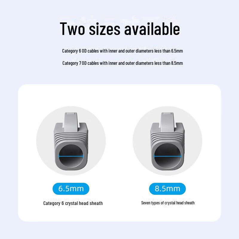 Shanze RJ45 Blue Crystal Head Protective Cover for Cat5e/6/7 Network Cable.