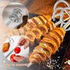 Metall Vertikaler Kebabspieß, Wiederverwendbares Edelstahl Heißluftfritteuse und Grillzubehör - Obst und Fleisch Vertikaler Kebabspieß
