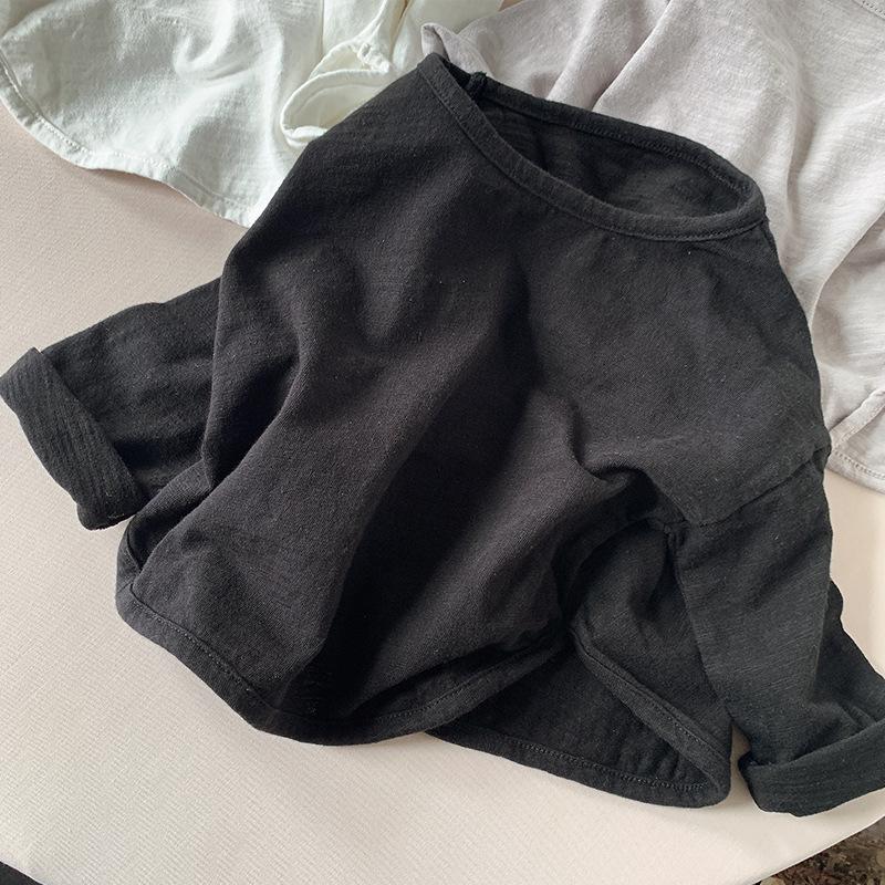 Langärmiges T-Shirt Vielseitiges koreanisches Basic-Shirt Mädchen- und Jungenbekleidung Baby-Oberteil