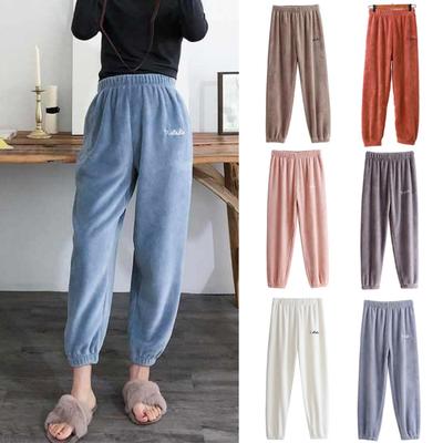 Frauen Winter Samt Warme Hosen Weiche Flanell Hose Pyjama Haushalts Hosen