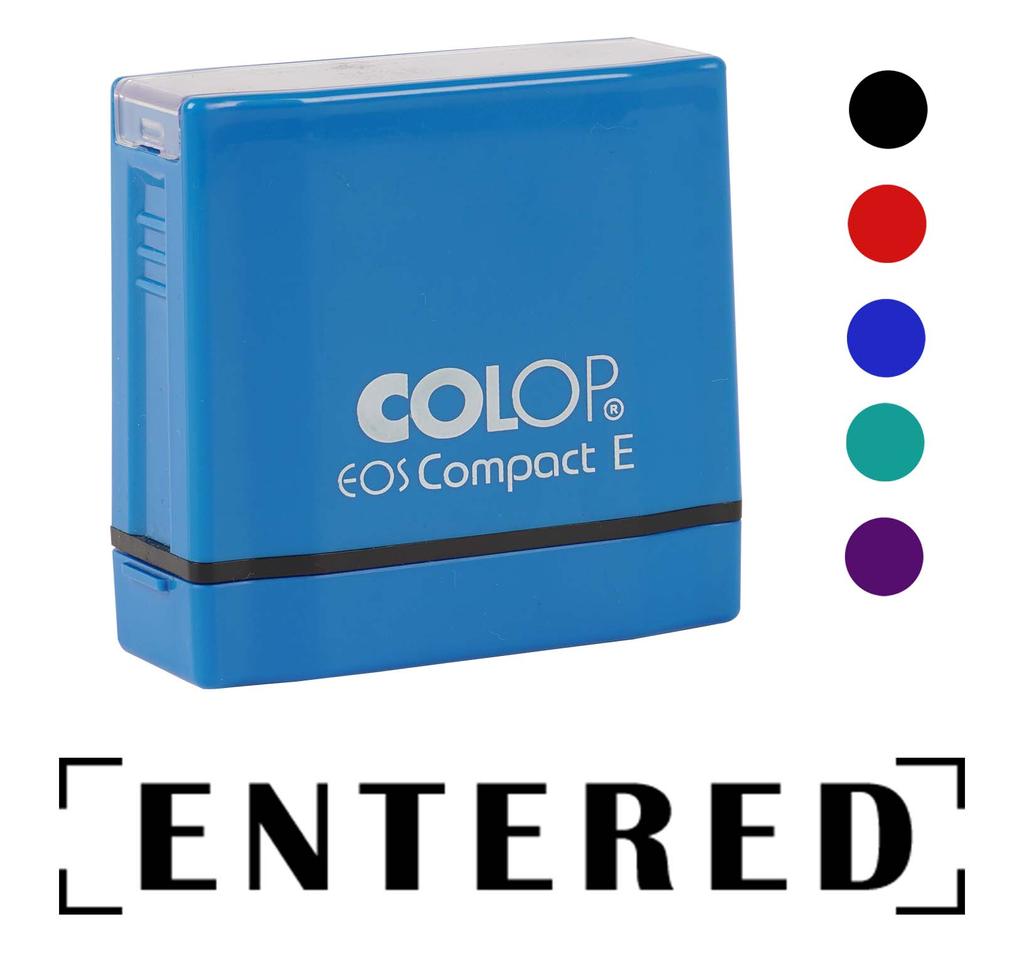 Printtoo Entered Self Inking Rubber Stamp Pre-Inked Office Stamp- Home Office Business Stationery, Black- 42 x 9