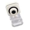 Built in Microphone Computer Camera Webcam PC Accessory 480P White with Transparent Clip