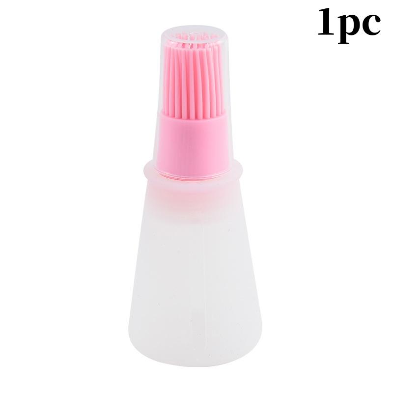 1/2/3 stk Bærbar oljeflaske med silikonpensel Grilloljepensler Kjøkken Bakverk Biff Baking Husholdningsoljekrukke Verktøy