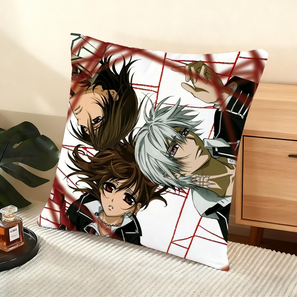 V-Vampire Knight Anime Cushion Cover Soft Short Plush Pillow Cover Smooth Cozy Texture Aesthetic Cushion Case Home Decor