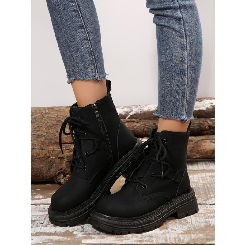Large Size Platform Martin Boots Winter New Short Boots Retro Style Comfortable Martin Boots Women