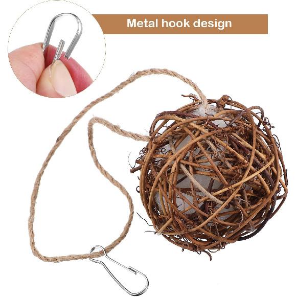 Yardwe 2PCS Globe Hummingbird Nesters, Hummingbird Nesting Houses Bird Nesting Materials, Refillable Balls Bird Nesting Station for Outdoor Wild
