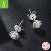 Bubble D Color Moissanite Stud Earrings S925 Sterling Silver Daily Simple And Versatile Round Ear Hole Earrings Women