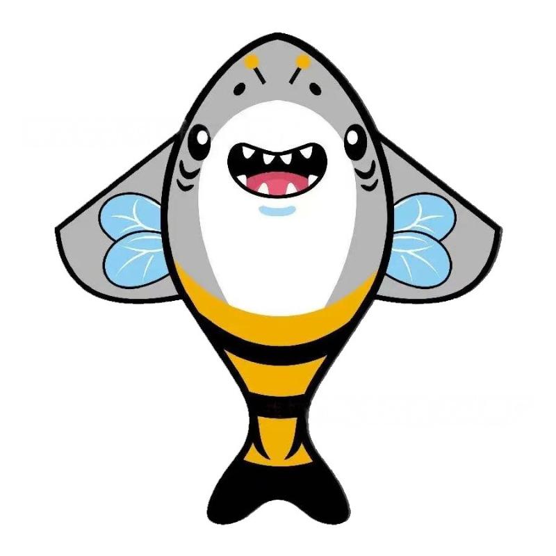 1Pcs New Shark Bee Penguin Cartoon Children's Novice Beginner Kites Flying Outdoor Toys For Kids Animals Nylon Fabric Kite