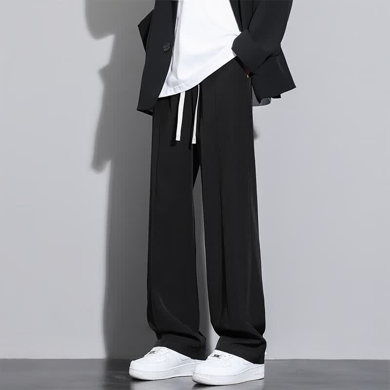 DiJiaDa Men s Summer Ice Silk Straight Casual Pants XL