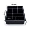 Ice Film with Silicone Large Capacity 15 Food Grade Ice Mold Ice Box Square with Cover Silicone Ice Box