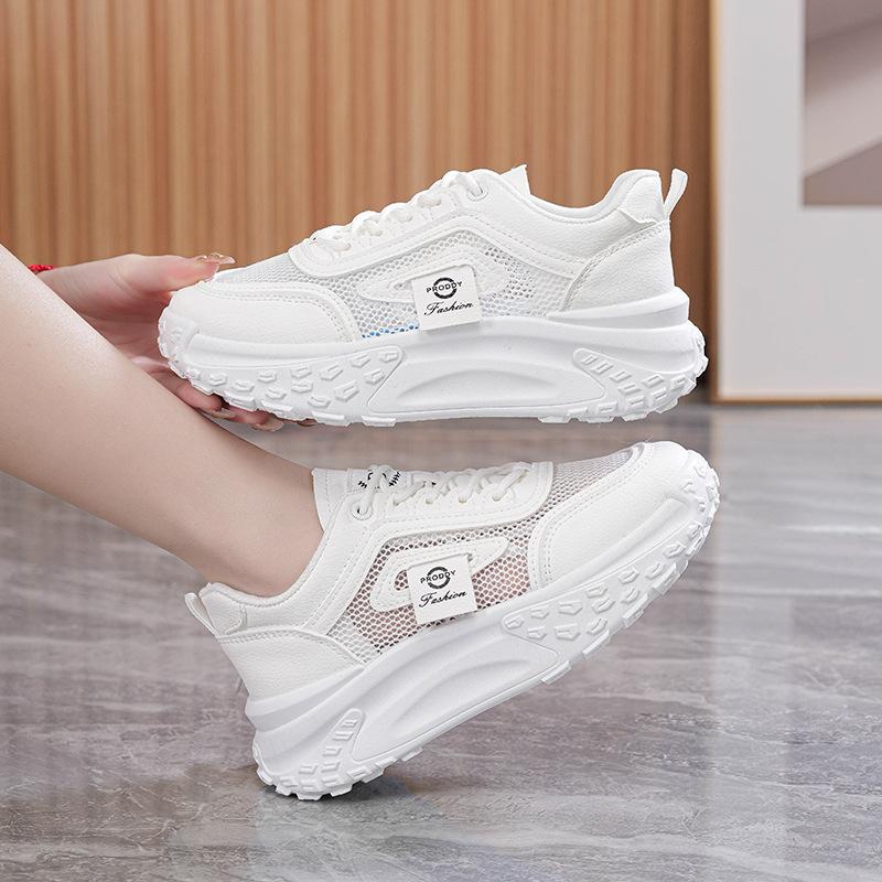 Summer new dad shoes ins student sports leisure mesh breathable thick sole height XY