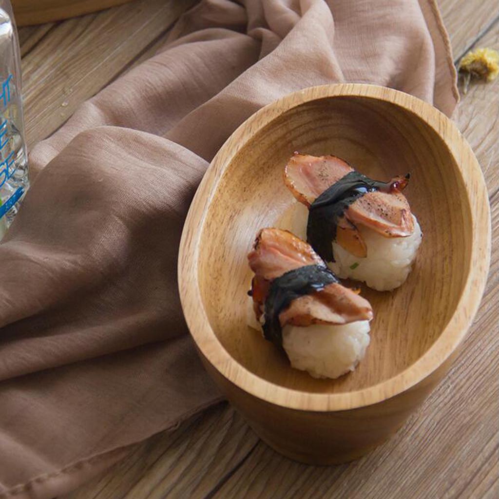 Holz-Salatschüssel - zum Präsentieren, Mischen und Servieren von Salaten, Früchten, L