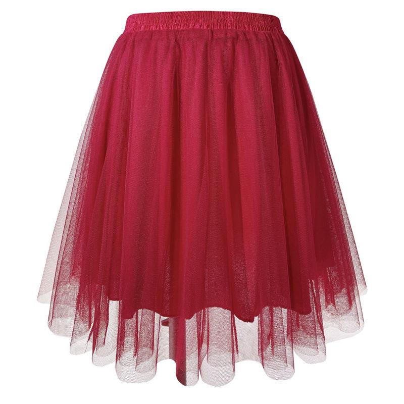 Women’s Tulle Mini Skirts Pleated Tulle Skirts Princess Skirts Under-Skirts Full-Skirted Skirts High-Waisted Lightweight Tulle Skirts