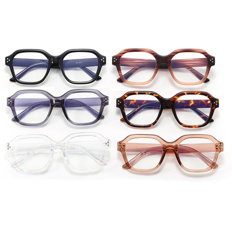 Retro Square Frame Eyeglass Women Leopard Computer Reading Glasses Clear Blue Light Blocking Eyewears Vintage Decorative Goggles