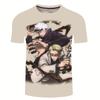 Summer Men's Casual Loose Size Graphic Jujutsu Kaisen Print Round Neck Short Sleeve T-shirt Top