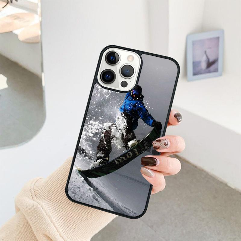 Skiing Snow Snowboard Ski Phone Case For iPhone 17 Air 16 15 14 11 12 13 Pro  MAX Plus coque Cover Shell