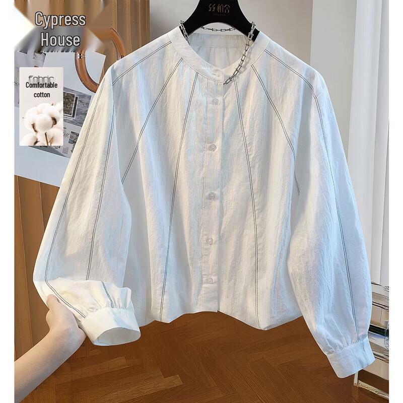 Sibaishe Women s Loose Fit Round Neck Long Sleeve Shirt L