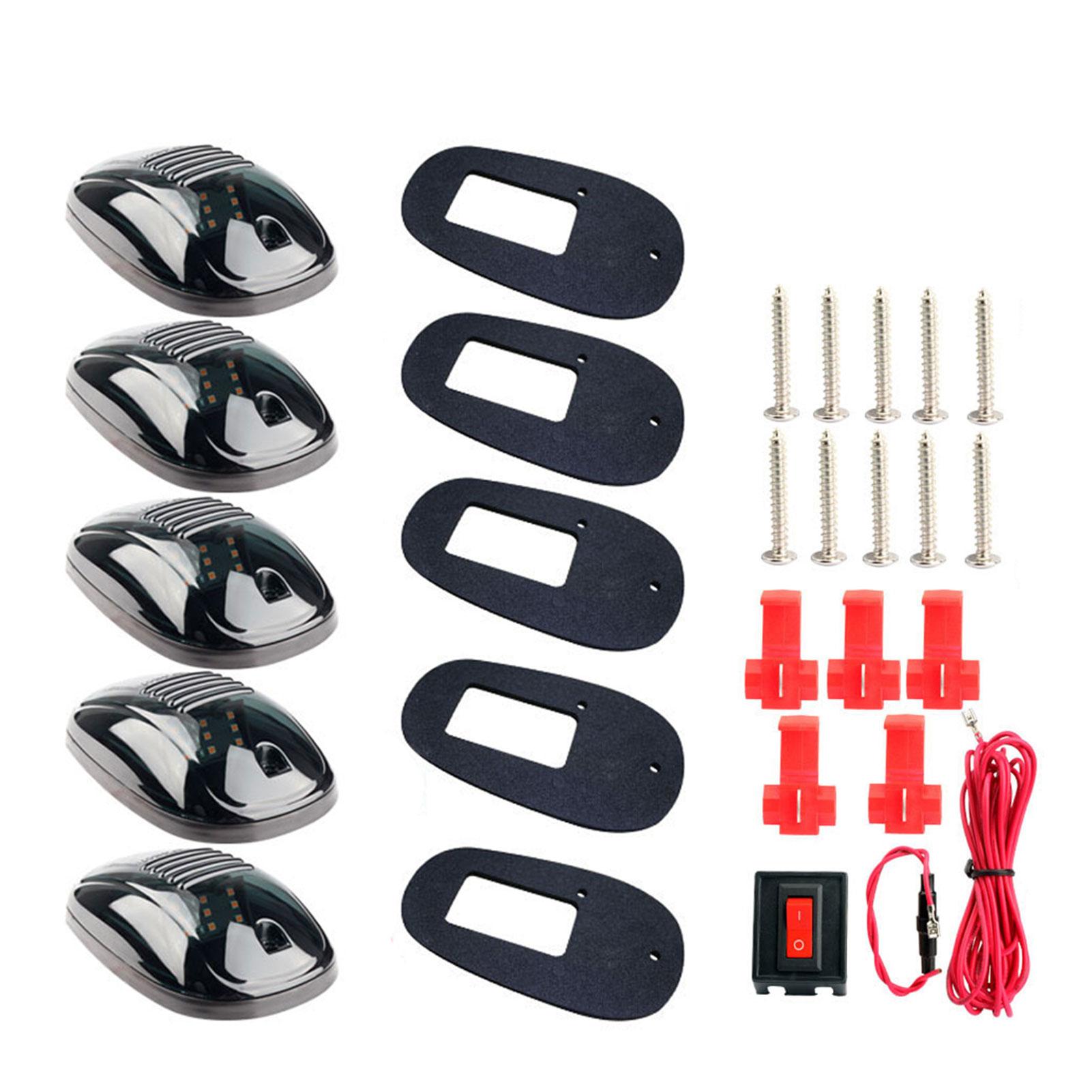 

5 шт. белые/янтарные дымчатые/прозрачные линзы для крыши кабины, габаритные огни для бега сверху