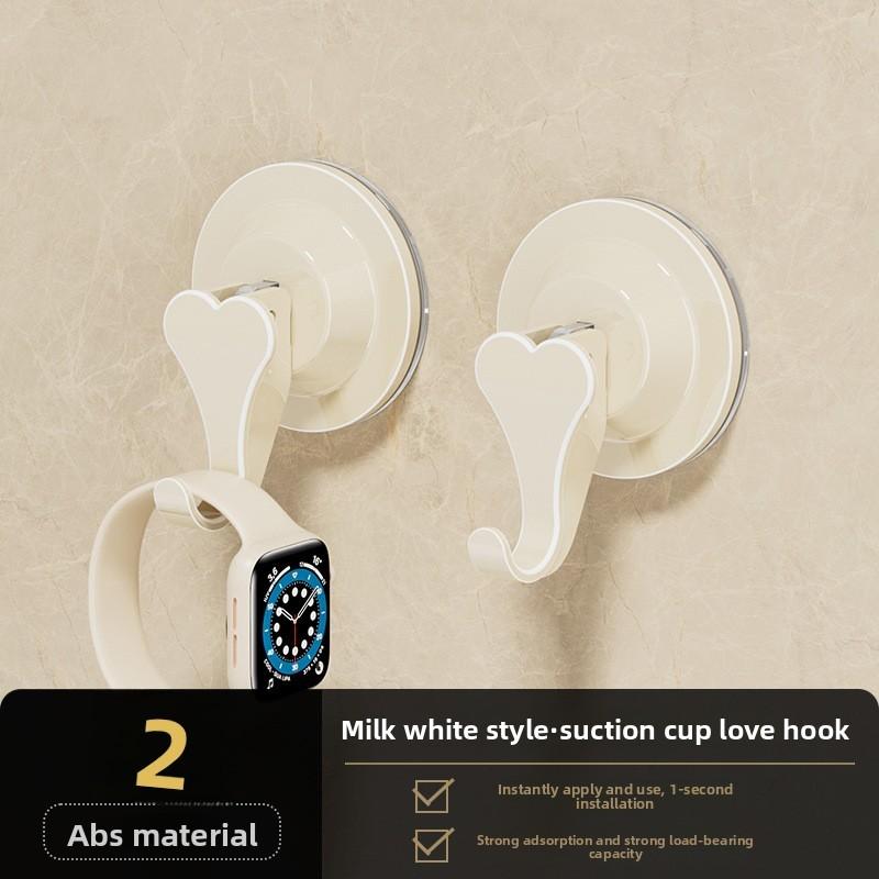 Modern Minimalist Plastic Suction Cup Hook For Kitchen Bathroom Wall Mounting Strong Hold