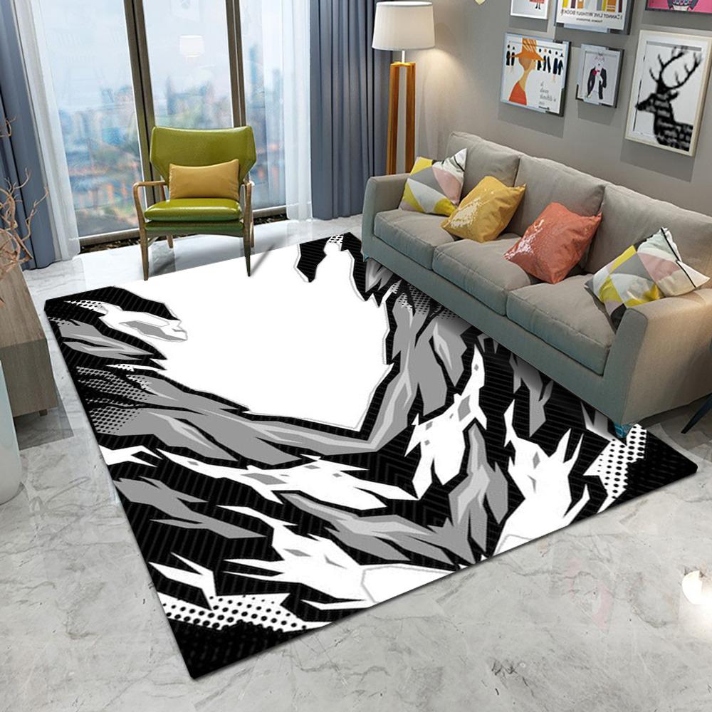 Abstract Art Pattern Floor Mat Various Styles with Flame Swirl Geometric Shapes and Vivid Colors NonSlip Rug for Home Decor