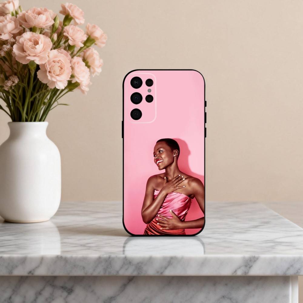 L-Lupita N-Nyongo Actress Phone Case For Samsung S25,S24,S21,S22,S23,S30,Ultra,S20,Plus,Others Soft Black Case