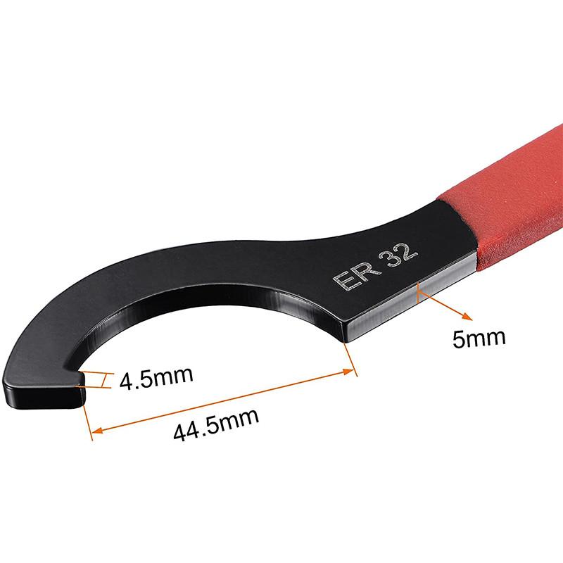 High Quality Professionals Hook Wrench Spanner For Lathe Clamping Nut N-Slip Handle No Usage Wear Resistant Black Oxidized